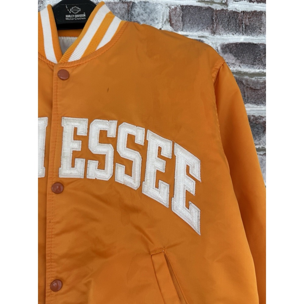 Vintage Tennessee Volunteers Satin Jacket Mens M Vols Satin Starter Orange - Picture 5 of 16